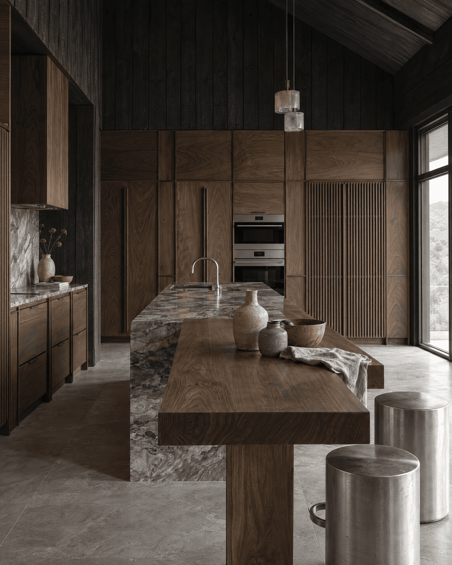 Kitchen island of Casa del Prado.