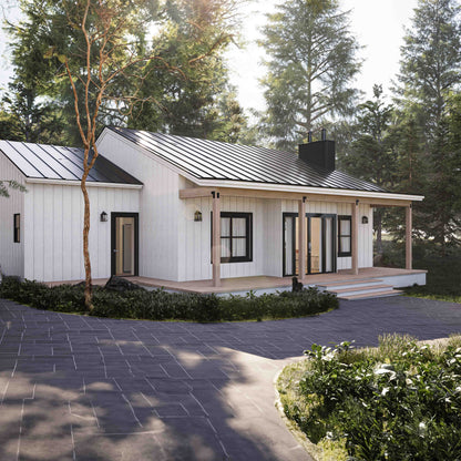 facade rendering of a retirement house design