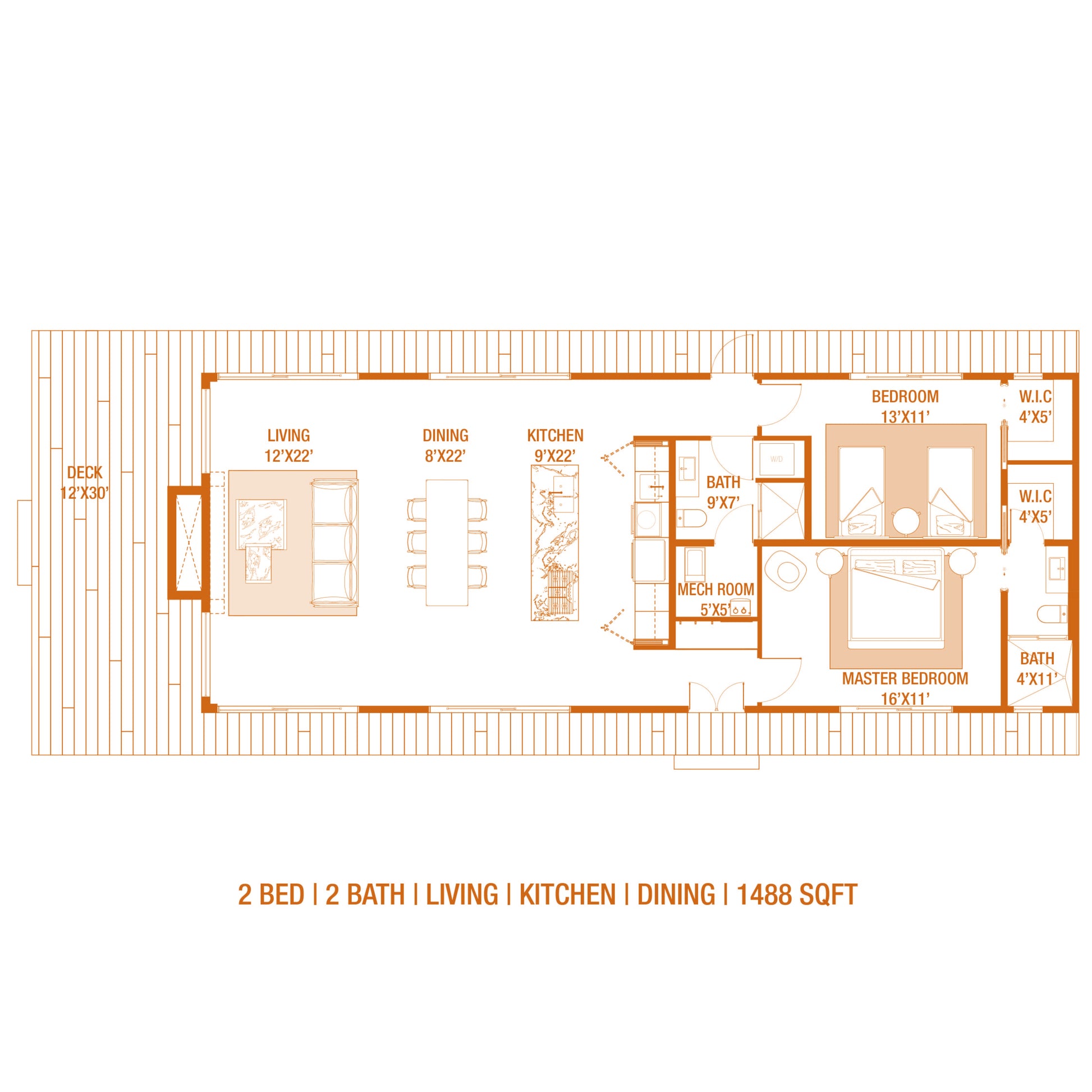 architectural layout for a barndominium cabin design