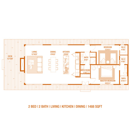 architectural layout for a barndominium cabin design