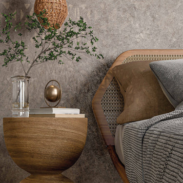 interior rendering design detail of night table, decor and bed