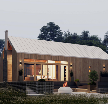 3d rendering of a barndominium design